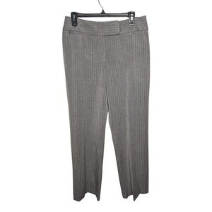 Rafaella Classic Fit Gray‎ Pinstripe Pants Women's Size 10P NWT Work Office